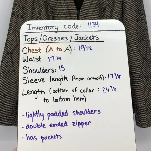 Lafayette 148 Bronze Black Metallic  Geometric print Ikat Jacket Zip Blazer 6 - Picture 15 of 16